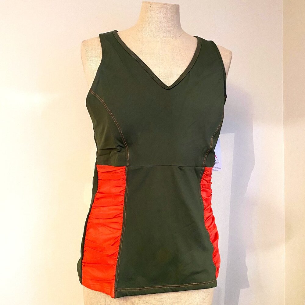 Belafigura Green and Pink Swimwear Top
